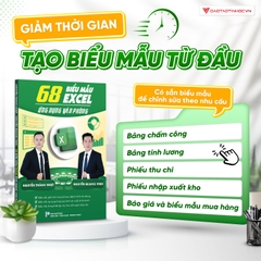Sách 68 Biểu Mẫu Excel Ứng Dụng Văn Phòng - D08