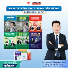 Bộ 6 Sách Word - Excel - PowerPoint - Google Sheets - 68 Biểu mẫu Excel và Ứng dụng AI Trong Văn Phòng
