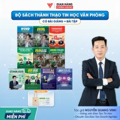 Bộ 10 Word - Excel - PowerPoint - Google Sheets - 150 TT - 90 Hàm Excel- 68 Biểu mẫu - Power Query - Ứng dụng AI và 101 Phím Tắt
