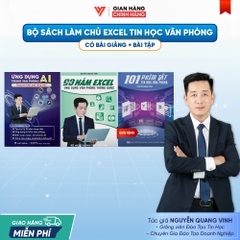Bộ 2 Sách Ứng Dụng AI, 90 Hàm Excel và 101 Phím Tắt Word, Excel, Powerpoint - Ứng Dụng Văn Phòng Từ Cơ Bản Đến Nâng Cao