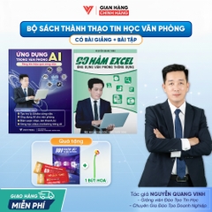 Bộ 2 Sách Ứng Dụng AI Và 90 Hàm Excel Ứng Dụng Văn Phòng