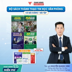 Bộ 4 Sách Excel - 150 Thủ Thuật Excel - 68 Biểu mẫu Excel và Ứng dụng AI Trong Văn Phòng