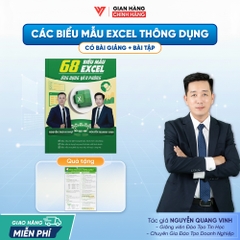 Sách 68 Biểu mẫu Excel Ứng dụng văn phòng