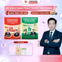 Bộ 2 Sách PowerPoint và Google Sheets ứng dụng văn phòng