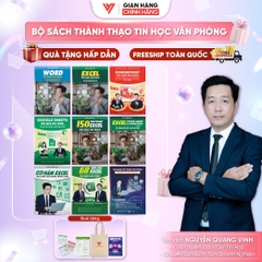 Bộ 9 Word - Excel - PowerPoint - Google Sheets - 150 TT - 90 Hàm Excel- 68 Biểu mẫu - Power Query và Ứng dụng AI