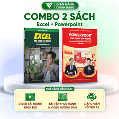 Bộ 2 Sách Excel - PowerPoint ứng dụng văn phòng