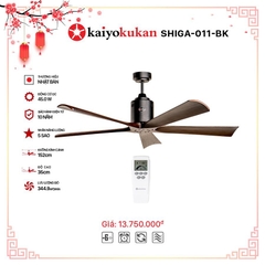 Quạt trần KAIYOKUKAN SHIGA 011-BK