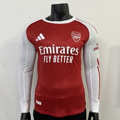 Arsenal 25/26 Player Dài Tay Đỏ Trắng