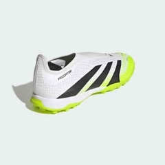Giày Bóng Đá Adidas Predator League 25 Laceless TF  JQ1070 Trắng/Xanh