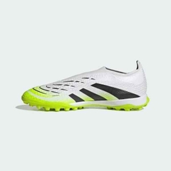 Giày Bóng Đá Adidas Predator League 25 Laceless TF  JQ1070 Trắng/Xanh