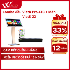 Combo đầu VietK Pro 4TB + Màn VietK 22 | Giá rẻ nhất, Bảo hành 24 tháng | Vietsys Technology