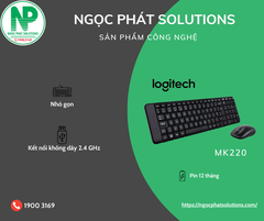 Combo bàn phím + Chuột không dây Logitech MK220