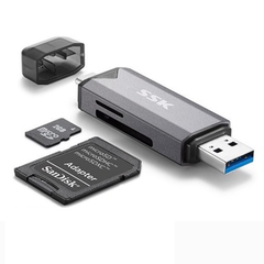 Đầu đọc thẻ nhớ SD/Micro SD TYPE-C/USB-A SSK (SCRM 390)