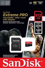 Thẻ nhớ Extreme Pro Micro SD 512gb 200/140mb