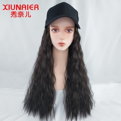 Tóc giả gắn mũ lưỡi trai xù