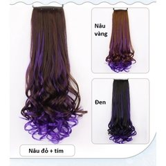 Tóc giả cột đính line Tím