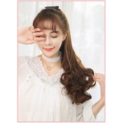 Tóc giả cột đuôi xoăn 58cm