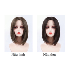 Tóc giả nữ 2 mái lửng 45cm