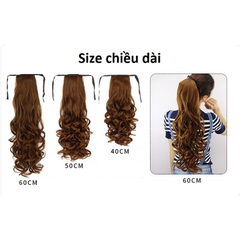 Tóc giả cột xoăn dài