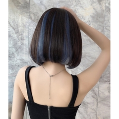 Tóc giả nữ vic đính line xanh nguyên đầu