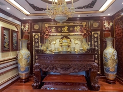 Mẫu phòng thờ gia tiên sang trọng MPT001