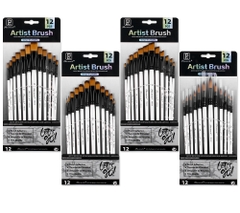 Sét Bộ 12 cọ chuyên dùng vẽ tranh sơn dầu acrylic cao cấp