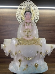 NHIỀU MẪU - TƯỢNG QUÁN ÂM BỒ TÁT TỰ TẠI - CHẤT LIỆU BỘT ĐÁ - NHIỀU MẪU KHÁC NHAU - CAO 30CM/40CM