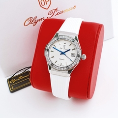 Olym Pianus OP990-45D (Mặt trắng, viền trắng ít đá)