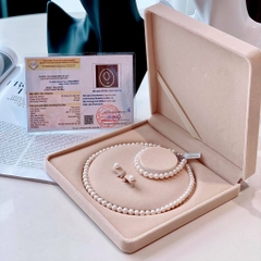 Set Ngọc Trai NT02T 7mm - Trắng