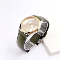 Gucci G-Timeless Silver Dial with Snake Gold Green Leather Unisex Watch