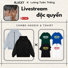 HOODIE ZIP 6139 Xám M + ÁO THUN ASPIRATION 6030 - Đen XL