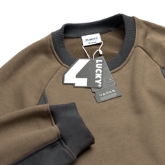 ÁO SWEATER NÂU PHỐI TAY 4LUCKY _ 6146