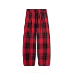 QUẦN DẠ ỐNG RỘNG SỌC CARO UNISEX - 6215