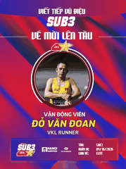 VĐV Đỗ Văn Đoan (Vkl Runner): Khát Vọng Xô Đổ Kỷ Lục Cá Nhân Trên Chuyến Tàu SUB 3 – 2026