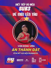 An Thành Đạt: Bền Bỉ Bứt Phá Ngưỡng Sub 3 Cùng Đoàn Tàu PR SPORT 2026