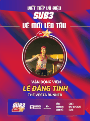 Lê Đăng Tính – Ý Chí Thép Của The Vesta Runner Cùng Đoàn Tàu Sub 3 PR SPORT