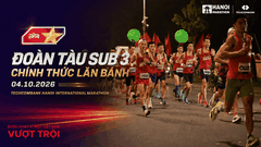Đoàn Tàu Sub 3 chính thức trở lại tại Marathon Quốc tế Hà Nội Techcombank 2026