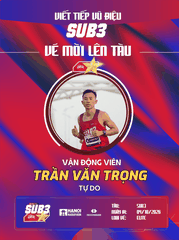 Trần Văn Trọng: Khí Phách Tự Lập Và Bản Lĩnh Sub 3 Ghi Danh Trên Chuyến Tàu Huyền Thoại 2026
