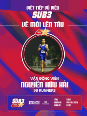 NGUYỄN HỮU HẢI – KHÁT VỌNG CHINH PHỤC VÀ TẤM VÉ LÊN ĐOÀN TÀU SUB 3 MÙA THU 2026