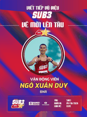 VĐV Ngô Xuân Duy (CLB BNR): Bản Lĩnh Chạm Ngưỡng Sub 3 Sau 10 Tháng Và Hành Trình Cùng Đoàn Tàu SUB 3 – 2026