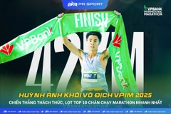 Chúc mừng VĐV phong trào Huỳnh Anh Khôi – Tân Vô địch VPBank International Marathon 2025