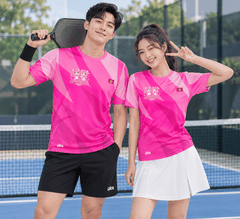 Áo Pickleball CLB Banhoc – Đồng Phục Màu Hồng Thiết Kế Riêng