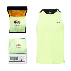 Áo chạy bộ Nam Singlet - XANH ĐEN - Ép nhiệt | Áo chạy bộ PR SPORT