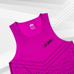 Áo chạy bộ Nữ Singlet - TÍM CHUYỂN NHIỆT - Ép nhiệt | Áo chạy bộ PR SPORT