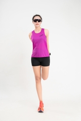 Áo chạy bộ Nữ Singlet - TÍM CHUYỂN NHIỆT - Ép nhiệt | Áo chạy bộ PR SPORT