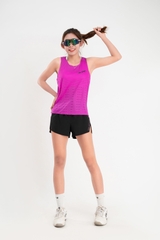 Áo chạy bộ Nữ Singlet - TÍM CHUYỂN NHIỆT - Ép nhiệt | Áo chạy bộ PR SPORT