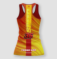 Áo Singlet Chạy Bộ 36 SPEED Thanh Hóa – Thiết Kế Đỏ Vàng Nổi Bật | PR SPORT