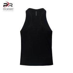 Áo chạy bộ Nam Singlet - ĐEN TUYỀN - Ép nhiệt | Áo chạy bộ PR SPORT