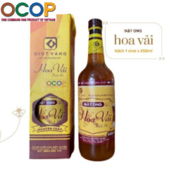 MẬT ONG HOA VẢI THANH HÀ GIỌT VÀNG ( 650ML)