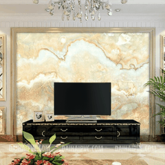 Thi công vách tivi với tấm PVC cho phòng khách TV10